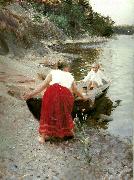 Anders Zorn, femme au jupon rouge